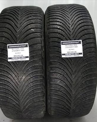2 PNEUMATICI USATI 215/55R17 94H ALPIN5 MICHELIN G