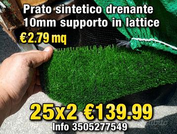 Prato sintetico 10mm drenante 