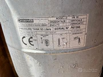Vaso Esp Autoclave CORDIVARI 50 Litri ZINC - VM 50