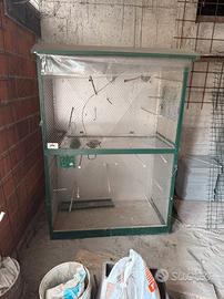 Gabbia per canarini / pappagalli alluminio