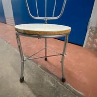 Sgabello piccolo pieghevole degli anni 50 raro