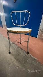 Sgabello piccolo pieghevole degli anni 50 raro