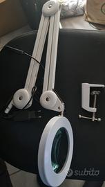 Lampada led lente ingrandimento 10X + alimentatore