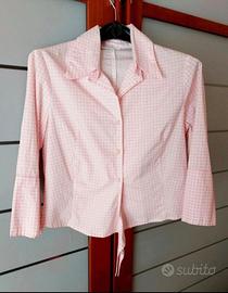 Camicia Rosa Made in Italy Brand Pois