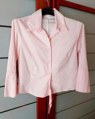 Camicia Rosa Made in Italy Brand Pois