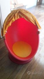 poltroncina a ovetto rossa