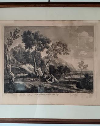 Stampa antica del 1743 di Joseph Wood