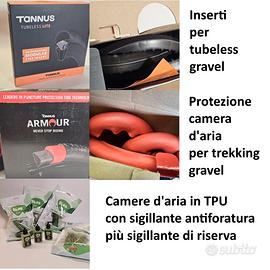 Inserti tubeless, camere d'aria, camere in tpu