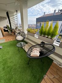 Set da esterno 2 poltrone + tavolino