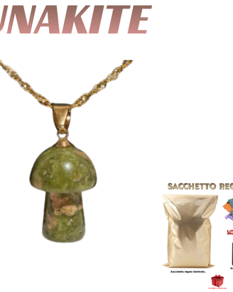 Collana Ciondolo Magic Mushroom NATURAL STONE