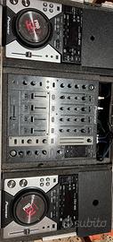 Cdj 400 pioneer  mixer djm 700 completa di flycase