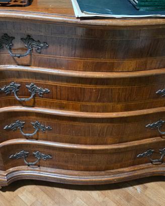 cassettiera in legno d'epoca