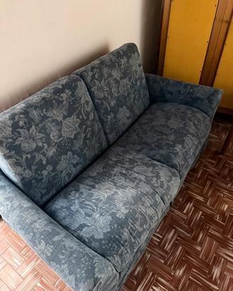 Divano 2 posti copertura in denim/jeans lavorata