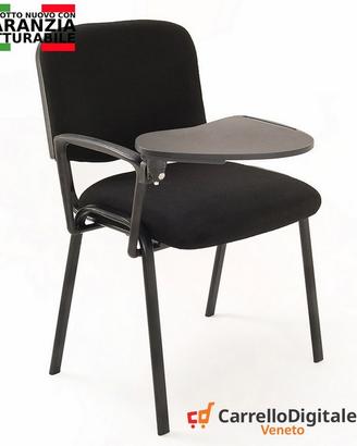 Sedia Imbottita in Tessuto NERO con RIBALTINA