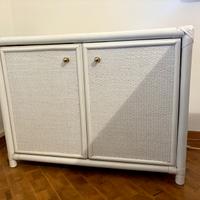 Armadio in vimini bianco
