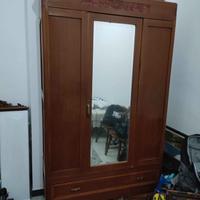 Armadio liberty anta singola centrale con specchie