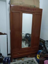 Armadio liberty anta singola centrale con specchie