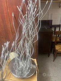 Coppia lampadari in acciaio modulabili.