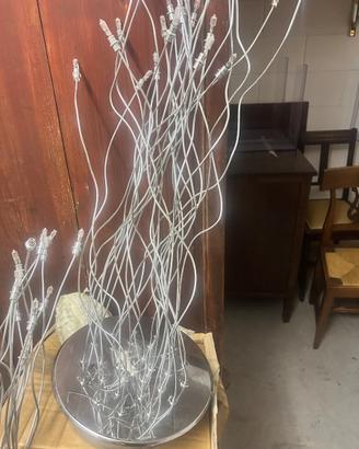 Coppia lampadari in acciaio modulabili.