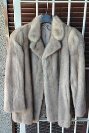 Pelliccia visone grigio Albertalli taglia M/L