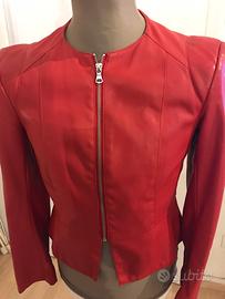 Giacca in Ecopelle Rossa ZARA BASIC - Misura L