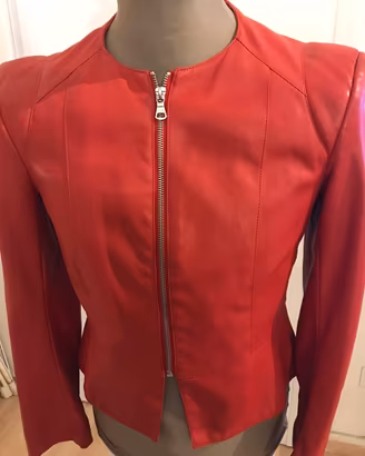 Giacca in Ecopelle Rossa ZARA BASIC - Misura L