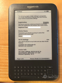 Amazon Kindle 3 (Kindle Keyboard) 6"