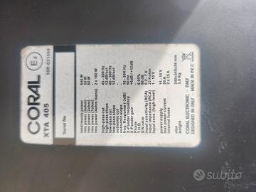 amplificatore coral e subwoofer JBL 