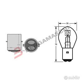 Lampadina faro anteriore bilux 12V 35/35W BA20D