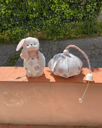 Lampada+Lampadario Cameretta Coniglietto Peluche