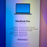 Macbook Pro 15-inch 2018