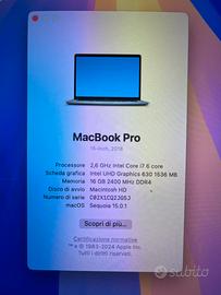 Macbook Pro 15-inch 2018