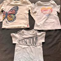Set magliette neonato Levi’s e Burberry