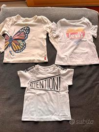 Set magliette neonato Levi’s e Burberry