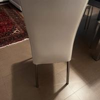 Sedie in pelle bianca calligaris