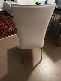 Sedie in pelle bianca calligaris