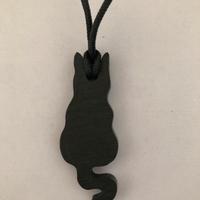 Ciondolo gatto in ardesia