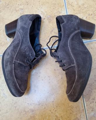 Mocassini con tacco col. tortora Donna Soft n. 37