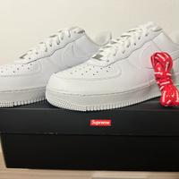 Scarpe Nike Airforce1 Supreme tg.45 nuove bianche