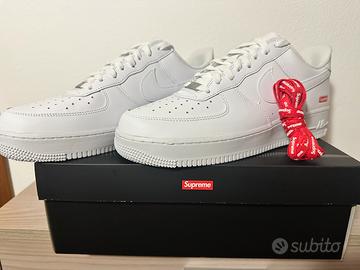 Scarpe Nike Airforce1 Supreme tg.45 nuove bianche