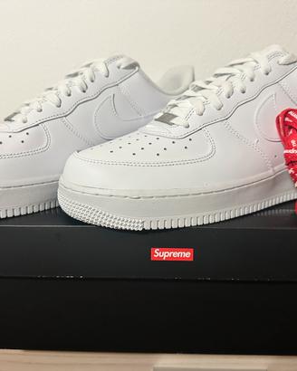 Scarpe Nike Airforce1 Supreme tg.45 nuove bianche