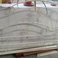 LETTO IN FERRO BATTUTO ANTICATO MATRIMONIALE
