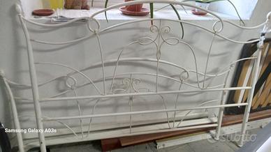 LETTO IN FERRO BATTUTO ANTICATO MATRIMONIALE