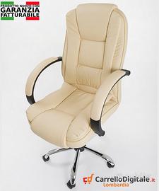 Poltrona Presidenziale color beige modello Cover