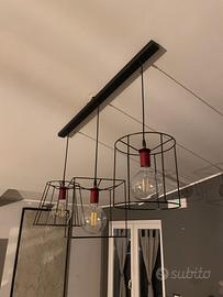 Lampadario 3 luci stile  contemporaneo