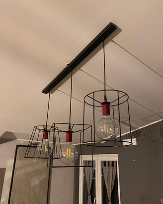 Lampadario 3 luci stile  contemporaneo