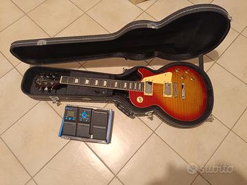 EKO VL-480 Aged Cherry Sunburst Flamed les paul