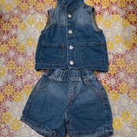 Completo jeans neonato