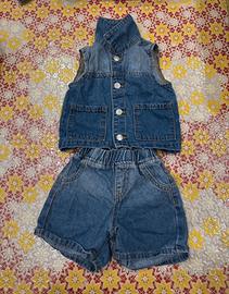 Completo jeans neonato