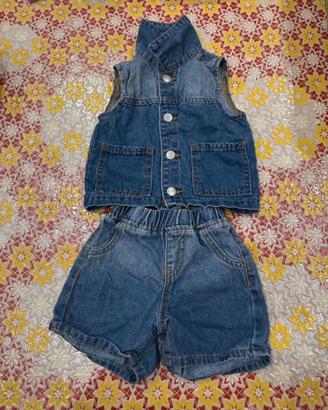 Completo jeans neonato